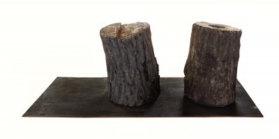 second * gypsium, ashes, wood * 128X52X44cm